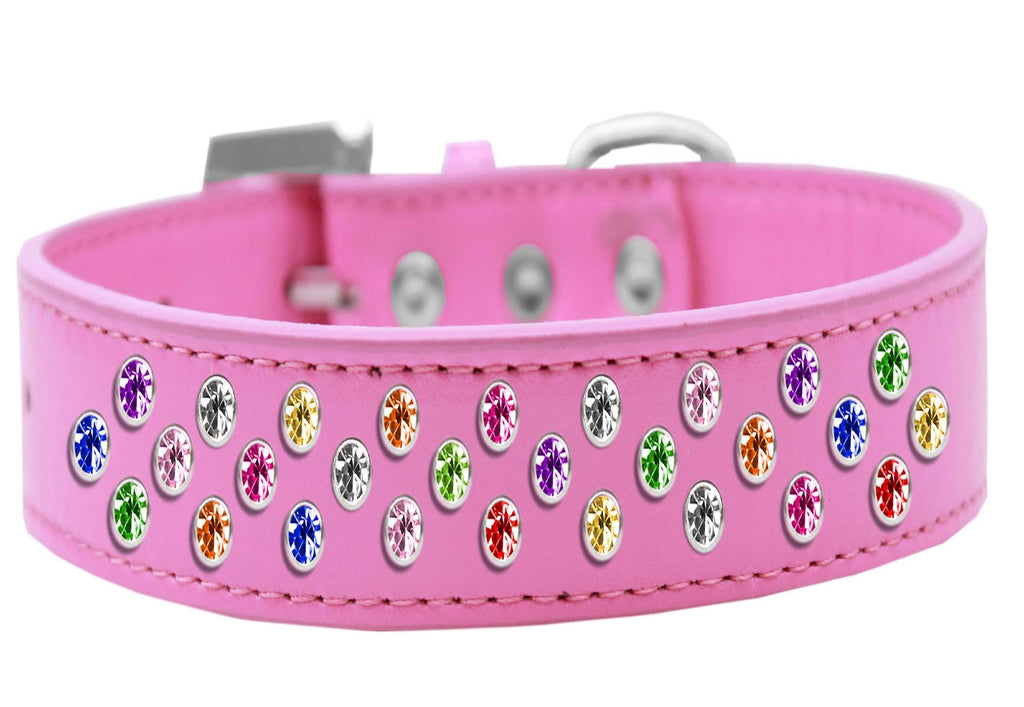 Sprinkles Dog Collar Confetti Crystals Size 12 Bright Pink