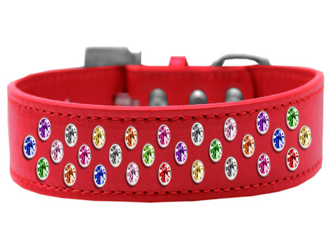 Sprinkles Dog Collar Confetti Crystals Size 16 Red