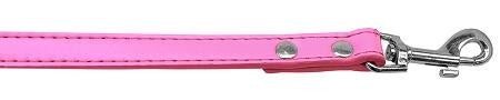 Premium plain pet leash 1-2" wide x 4' long Bright Pink