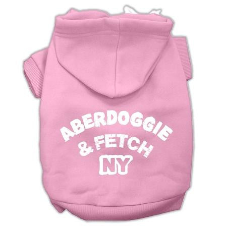 Aberdoggie NY Screenprint Pet Hoodies Light Pink Size XXL (18)