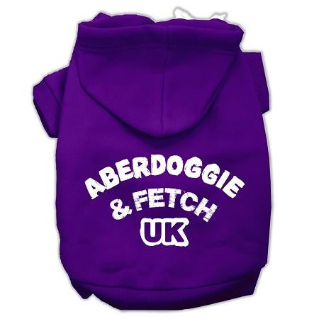 Aberdoggie UK Screenprint Pet Hoodies Purple Size Lg (14)