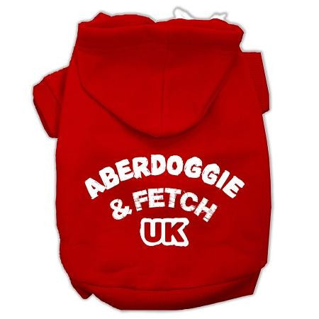 Aberdoggie UK Screenprint Pet Hoodies Red Size Lg (14)