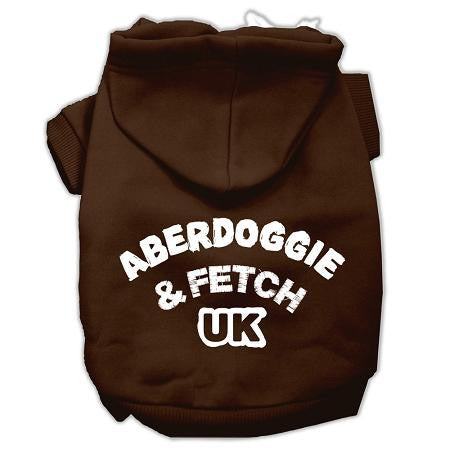 Aberdoggie UK Screenprint Pet Hoodies Brown Size XS (8)