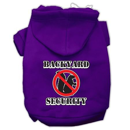 Backyard Security Screen Print Pet Hoodies Purple Size XS (8)