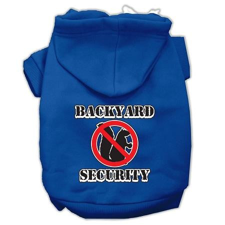 Backyard Security Screen Print Pet Hoodies Blue XXXL(20)