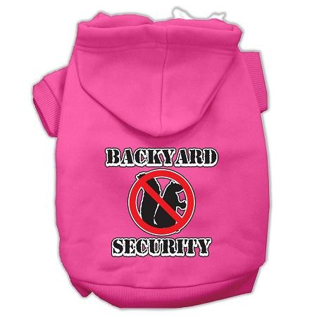 Backyard Security Screen Print Pet Hoodies Bright Pink Size XXXL(20)