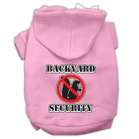 Backyard Security Screen Print Pet Hoodies Light Pink Size XXXL(20)