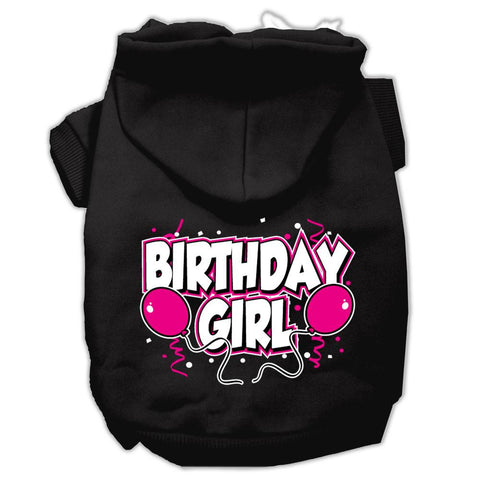 Birthday Girl Screen Print Pet Hoodies Black Size Lg (14)