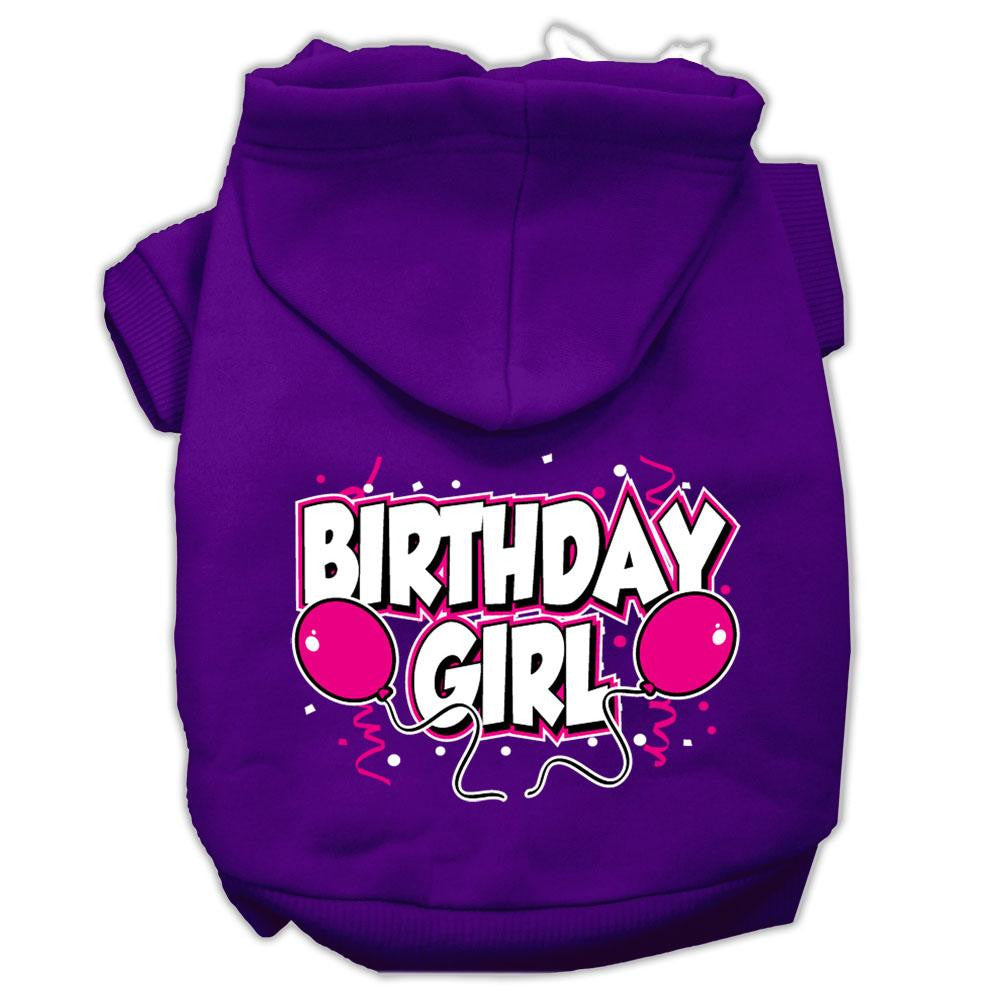 Birthday Girl Screen Print Pet Hoodies Purple Size XXL (18)