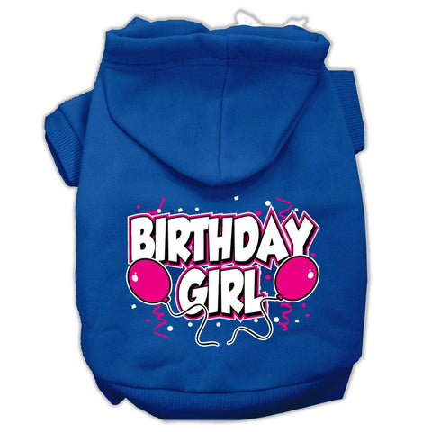 Birthday Girl Screen Print Pet Hoodies Blue Size XXXL (20)