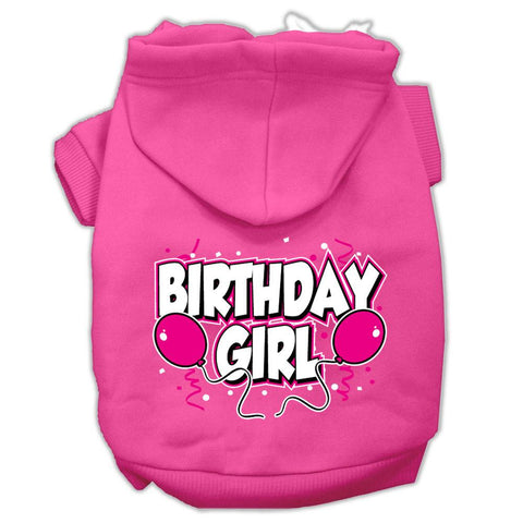 Birthday Girl Screen Print Pet Hoodies Bright Pink Size XXXL (20)