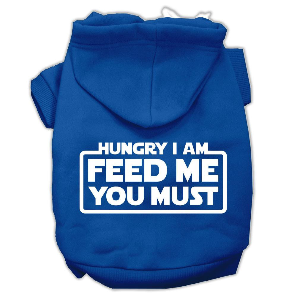 Hungry I Am Screen Print Pet Hoodies Blue Size XXXL (20)