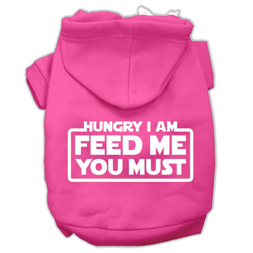 Hungry I am Screen Print Pet Hoodies Bright Pink Size XXXL (20)