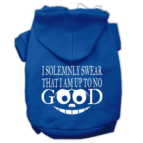 Up to No Good Screen Print Pet Hoodies Blue Size XXL (18)