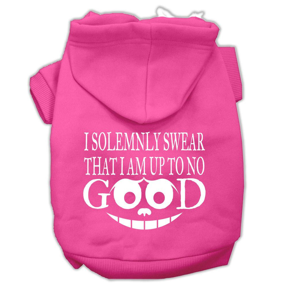 Up to No Good Screen Print Pet Hoodies Bright Pink Size XXL (18)