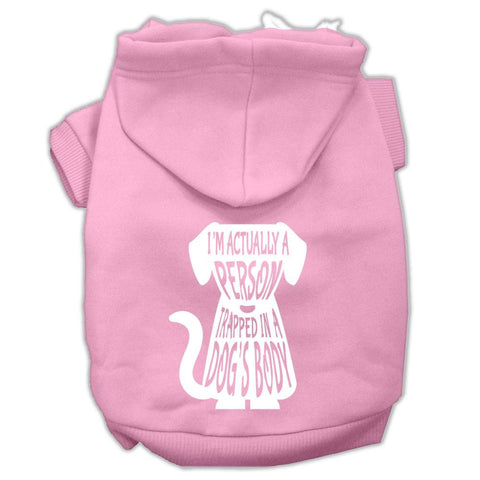 Trapped Screen Print Pet Hoodies Light Pink Size XXXL (20)