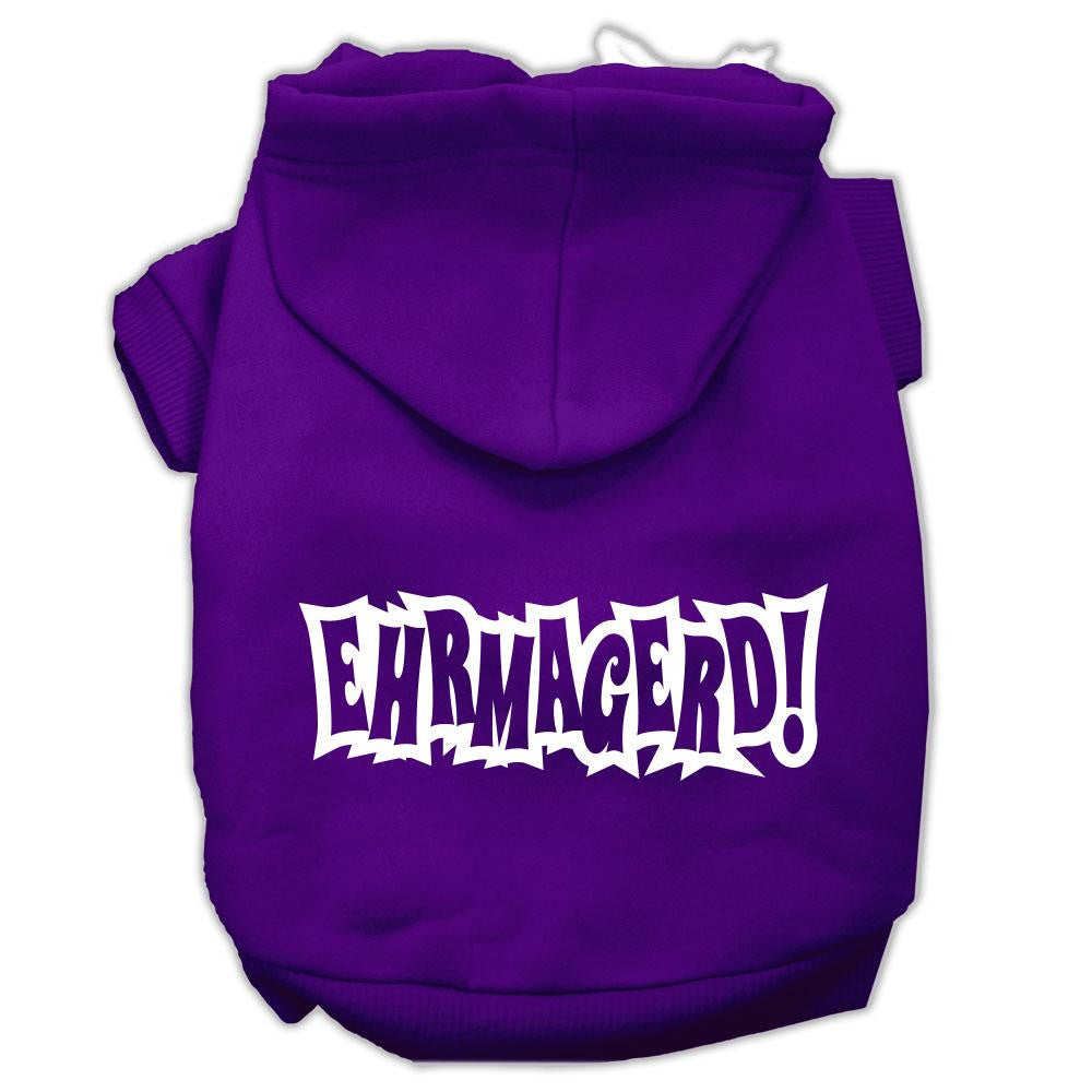 Ehrmagerd Screen Print Pet Hoodies Purple Size Sm (10)