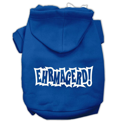 Ehrmagerd Screen Print Pet Hoodies Blue Size XL (16)