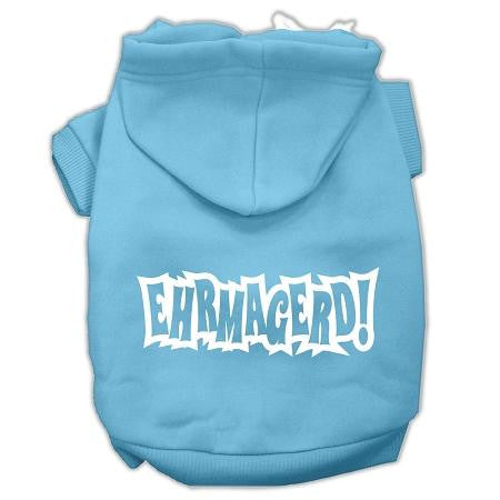 Ehrmagerd Screen Print Pet Hoodies Baby Blue Size XXL (18)