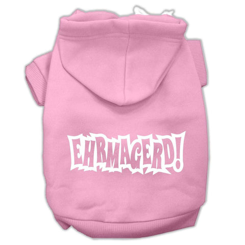 Ehrmagerd Screen Print Pet Hoodies Light Pink Size XXL (18)