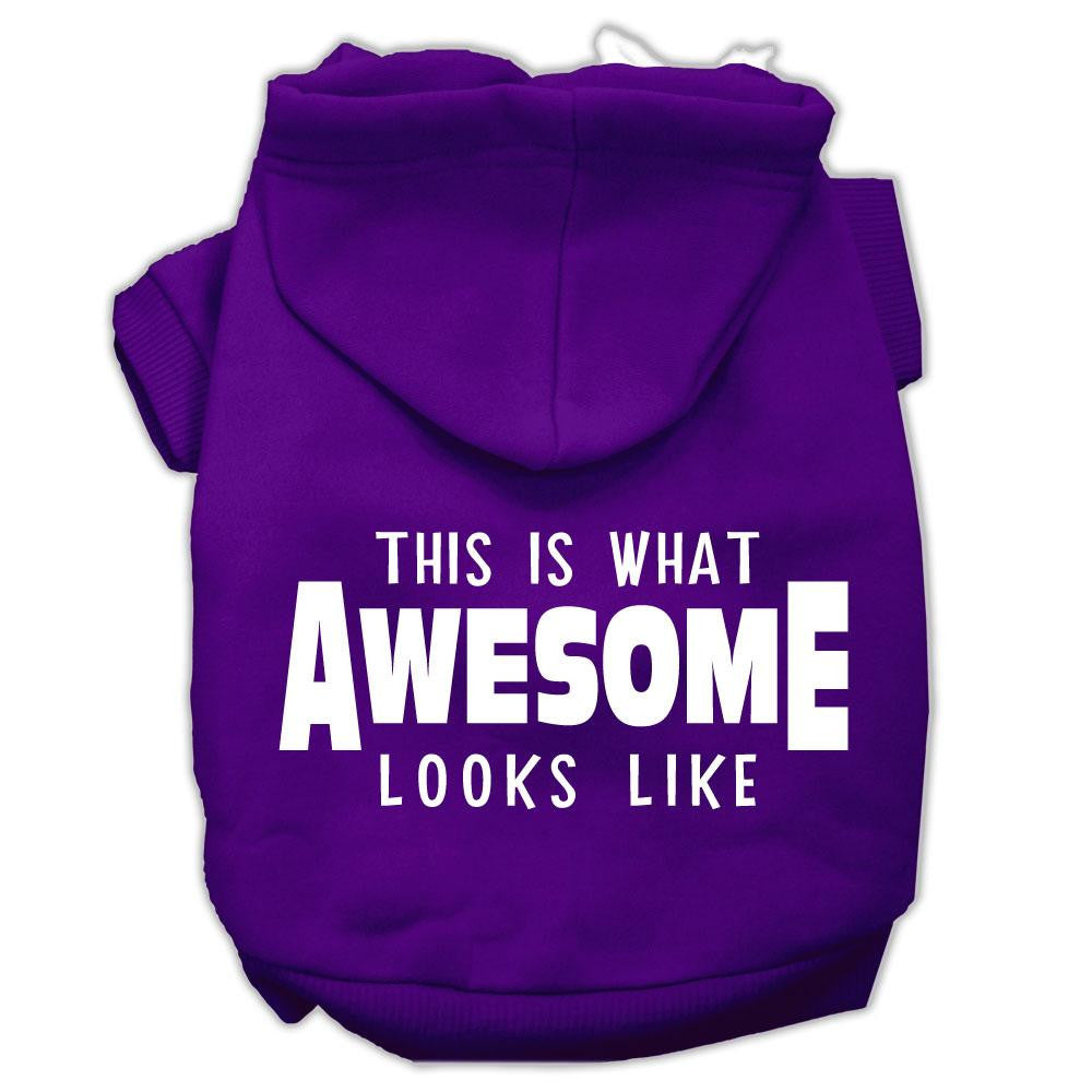 This is What Awesome Looks Like Dog Pet Hoodies Purple Size Lg (14)