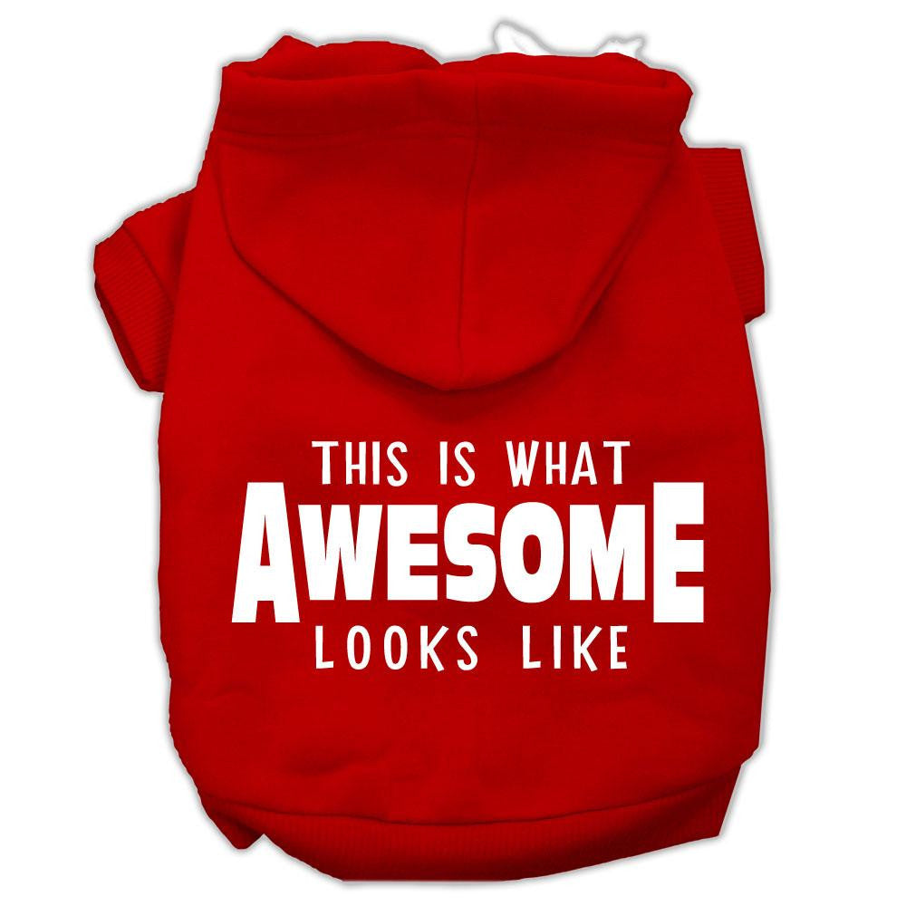 This is What Awesome Looks Like Dog Pet Hoodies Red Size Lg (14)