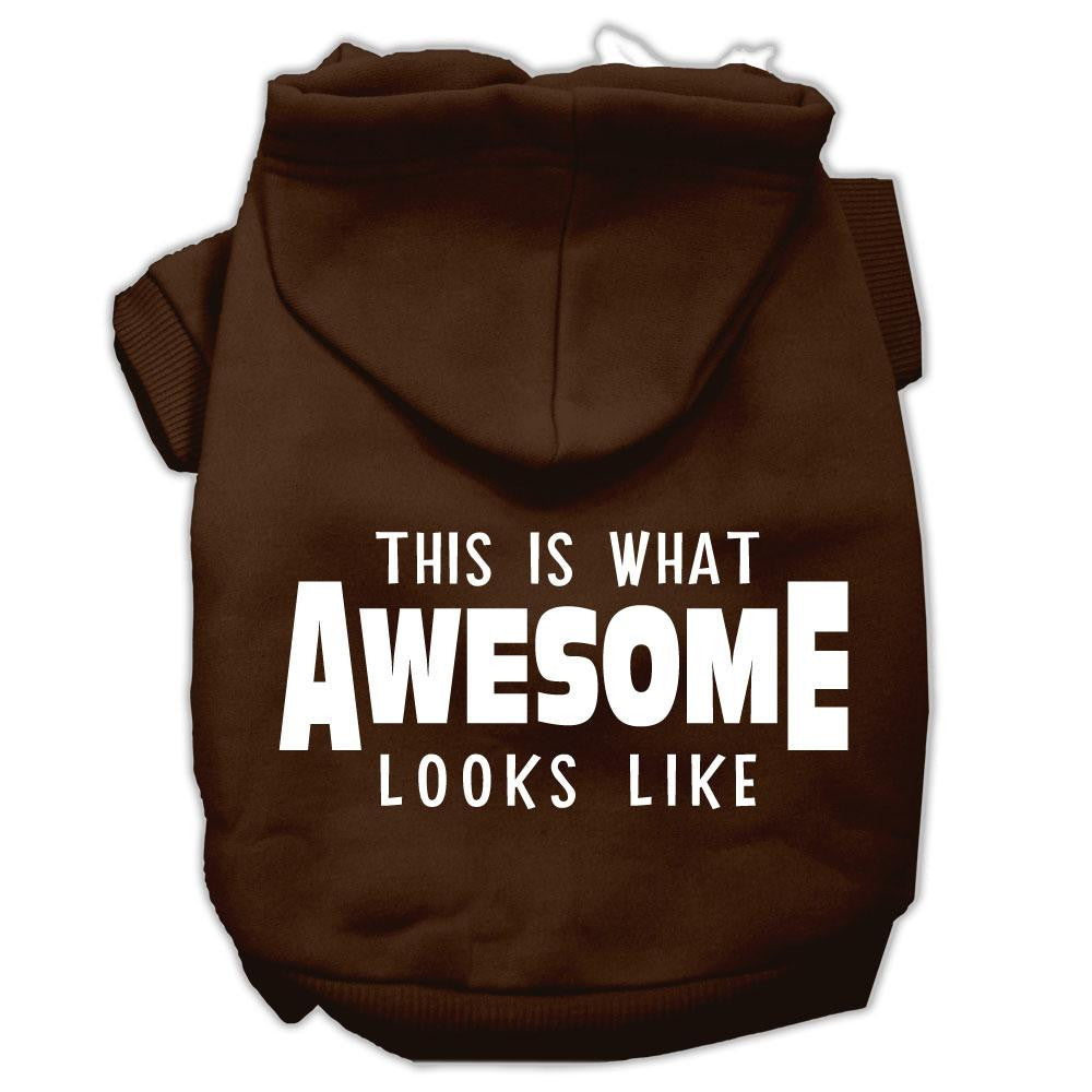 This is What Awesome Looks Like Dog Pet Hoodies Brown Size Sm (10)