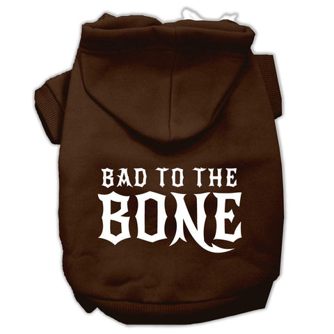 Bad to the Bone Dog Pet Hoodies Brown Size Med (12)