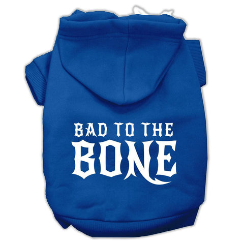 Bad to the Bone Dog Pet Hoodies Blue Size XL (16)