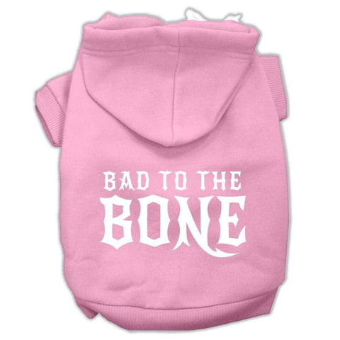 Bad to the Bone Dog Pet Hoodies Light Pink Size XXL (18)