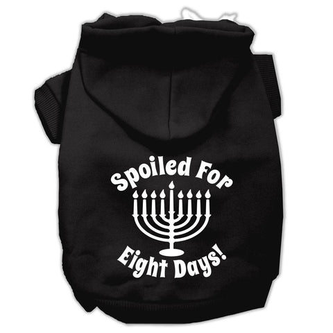 Spoiled for 8 Days Screenprint Dog Pet Hoodies Black Size Lg (14)