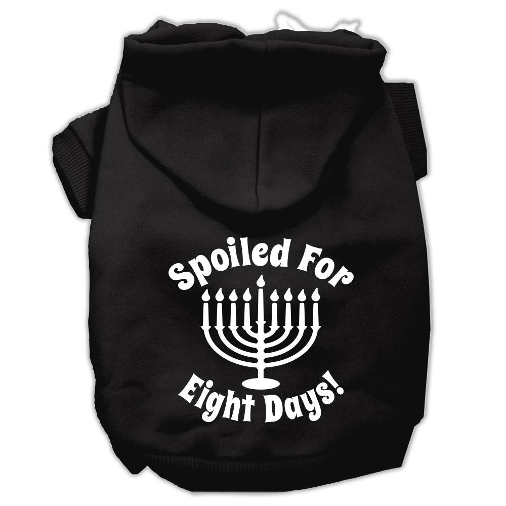 Spoiled for 8 Days Screenprint Dog Pet Hoodies Black Size XS (8)