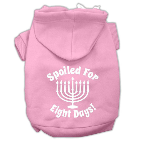 Spoiled for 8 Days Screenprint Dog Pet Hoodies Light Pink Size XXXL (20)