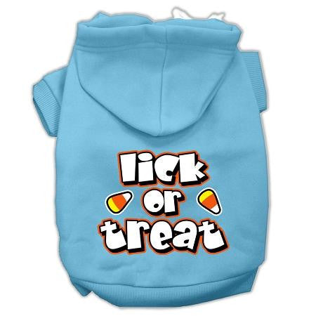 Lick Or Treat Screen Print Pet Hoodies Baby Blue M (12)