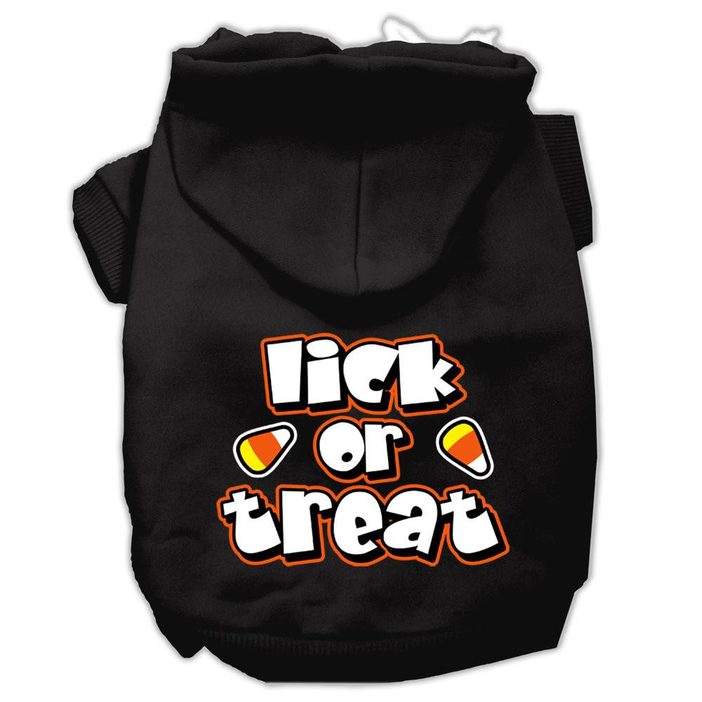 Lick Or Treat Screen Print Pet Hoodies Black S (10)