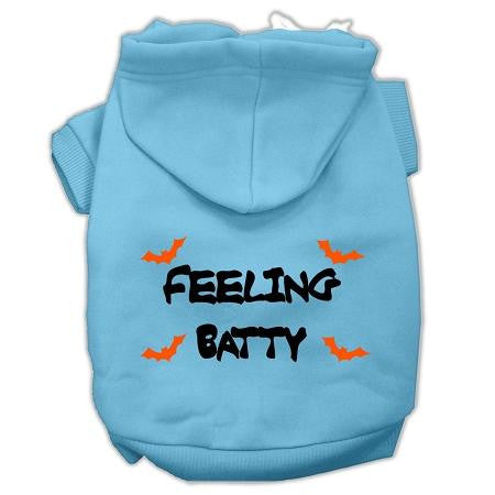 Feeling Batty Screen Print Pet Hoodies Baby Blue Size XXL (18)