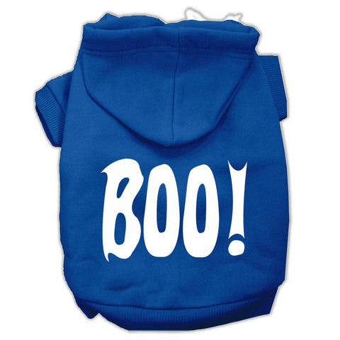 Boo! Screen Print Pet Hoodies Blue Size XL (16)