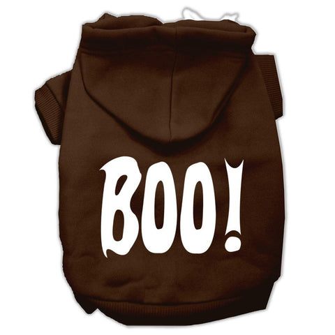 Boo! Screen Print Pet Hoodies Brown Size XL (16)