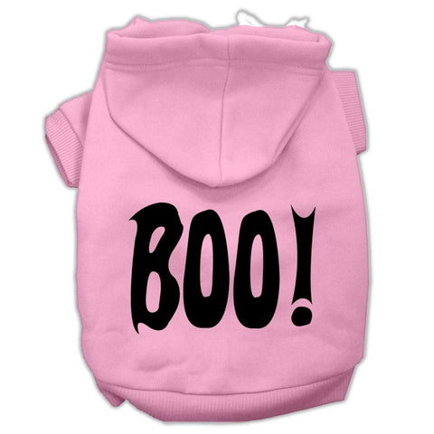 BOO! Screen Print Pet Hoodies Light Pink Size XL (16)