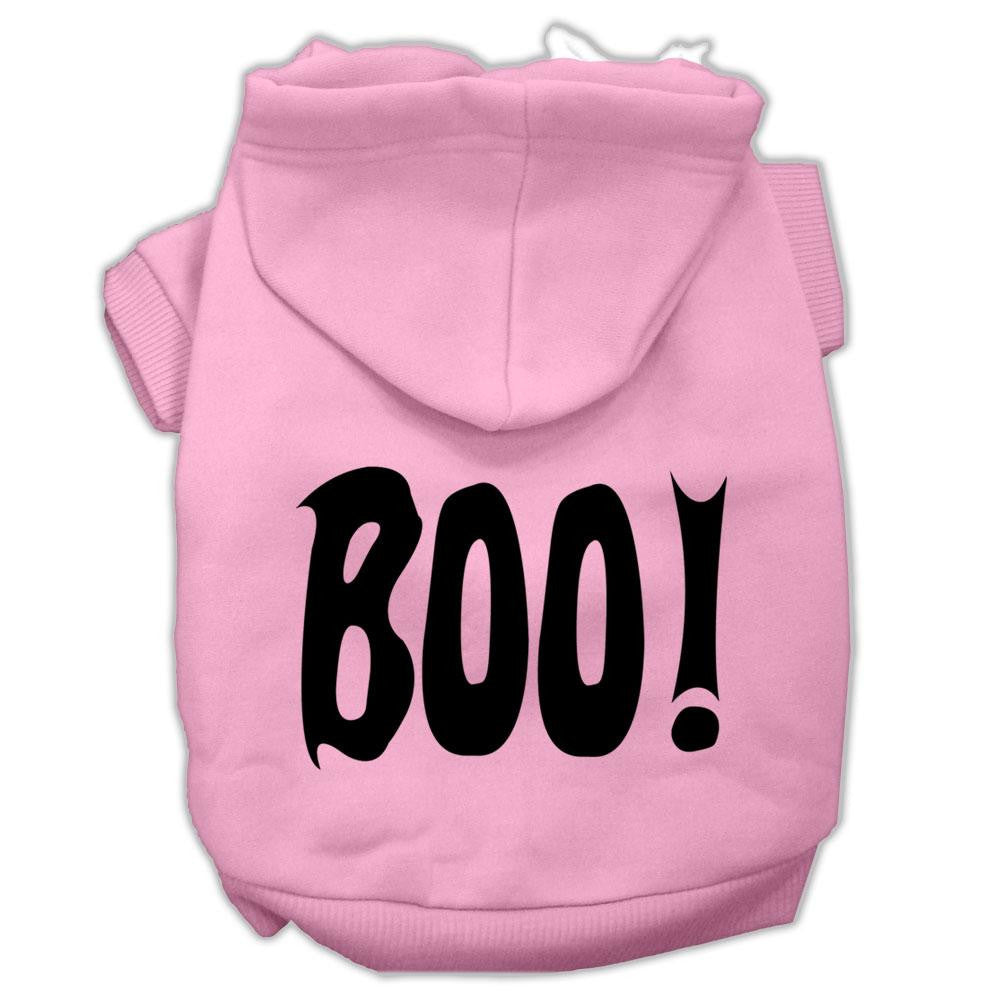 BOO! Screen Print Pet Hoodies Light Pink Size XXL (18)