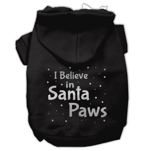 Screenprint Santa Paws Pet Hoodies Black Size XL (16)