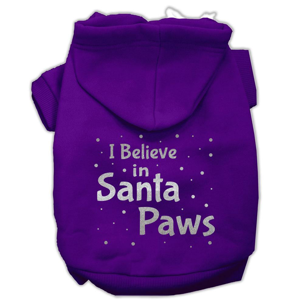 Screenprint Santa Paws Pet Hoodies Purple Size XS (8)