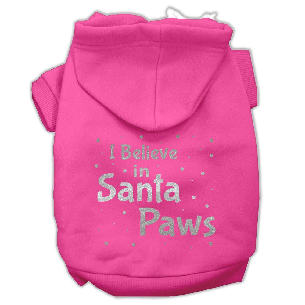 Screenprint Santa Paws Pet Hoodies Bright Pink Size XXL (18)