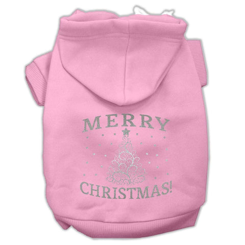 Shimmer Christmas Tree Pet Hoodies Light Pink Size XXL (18)