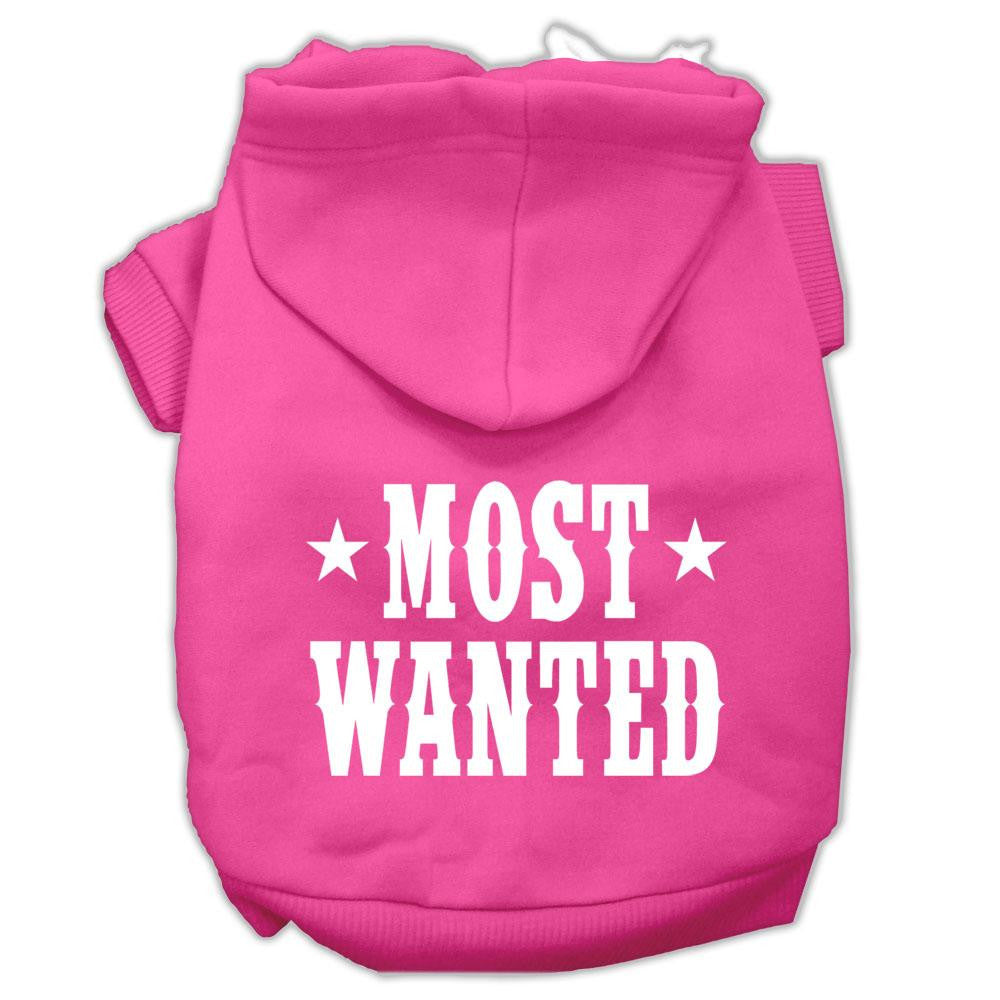 Most Wanted Screen Print Pet Hoodies Bright Pink Size XXL (18)