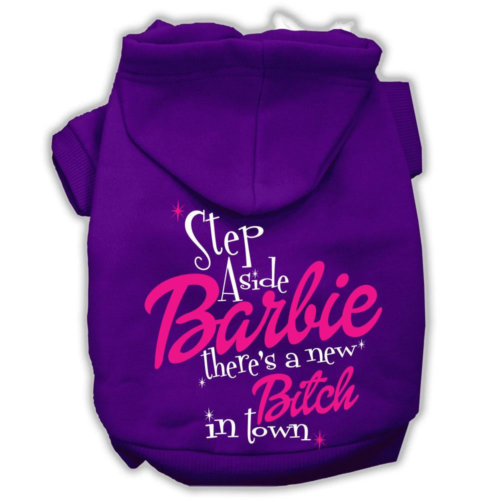 New Bitch in Town Screenprint Hoodie Purple S (10)