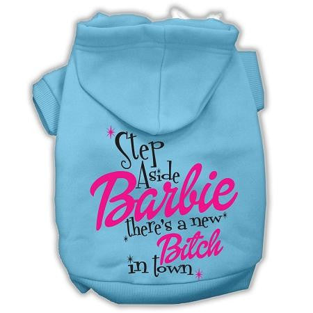 New Bitch in Town Screenprint Hoodie Baby Blue XXXL(20)