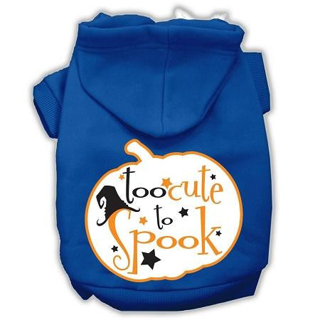 Too Cute to Spook Screenprint Hoodie Blue XS (8)