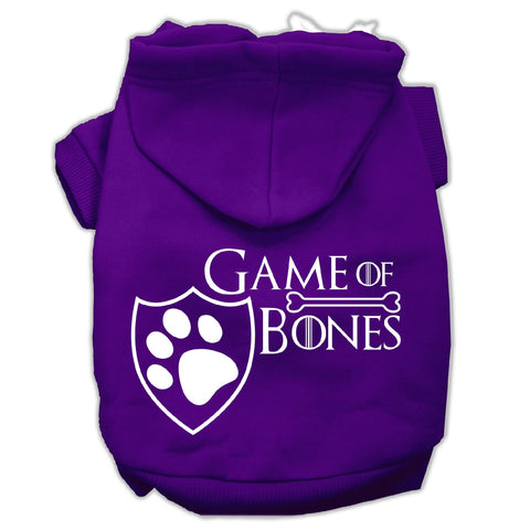 Game of Bones Screenprint Dog Hoodie Purple XL (16)