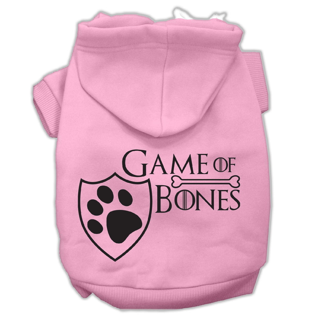 Game of Bones Screenprint Dog Hoodie Light Pink XXL (18)